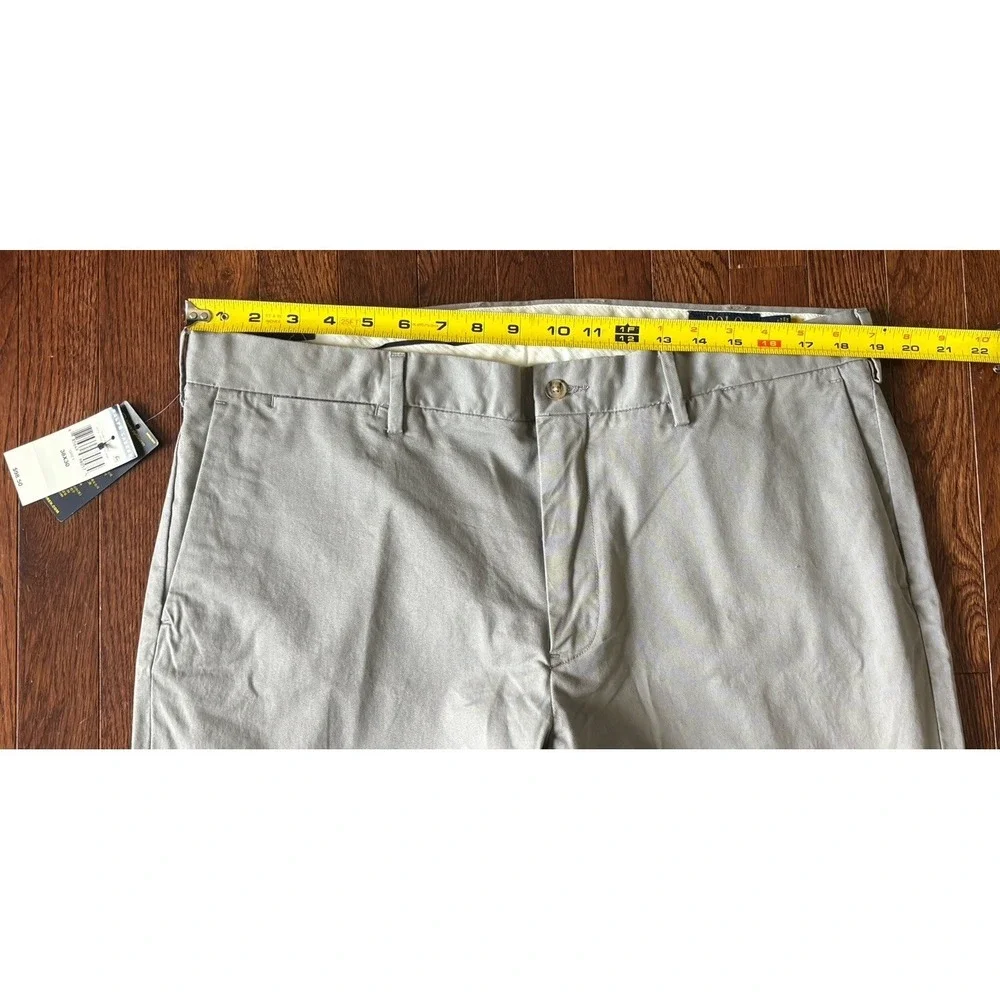 Polo Ralph Lauren Pants Mens 38x30 Gray Stretch Straight Fit Polo Chino NWT